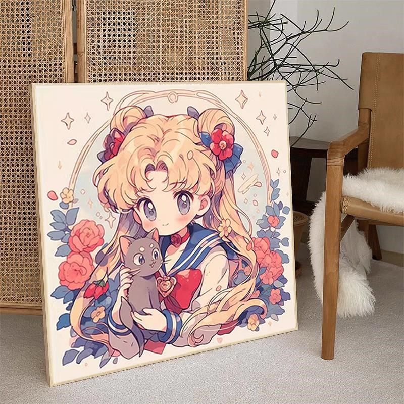 十字绣2025新款美少女战士5d客厅点贴钻砖石贴画diy钻石画带框,淘宝优惠券,粉丝福利购,淘宝优惠卷