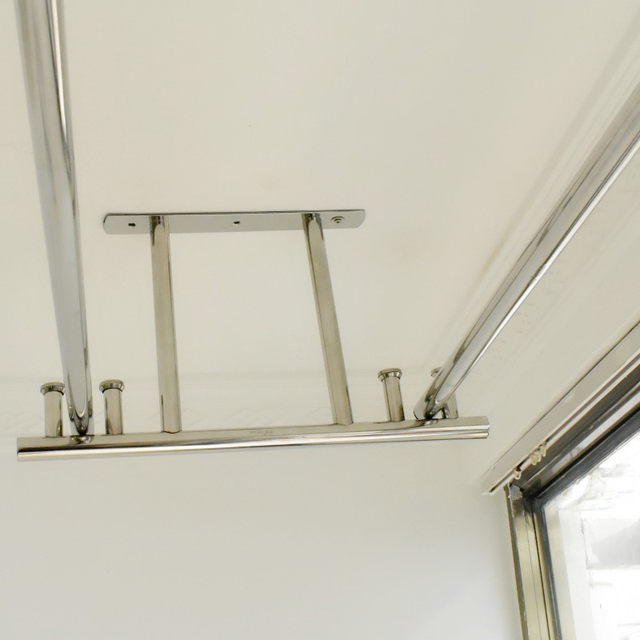 Peiqing, washing and drying household storage and drying clothes rack, double rod A balcony wall top 2/4 meters retractable fixed clothes rod