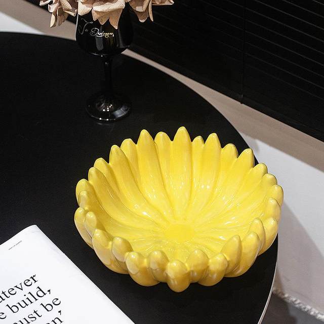 Creative, high-value, personalized ceramic storage fruit plate living room coffee table desktop simple household coffee table decoration ornament