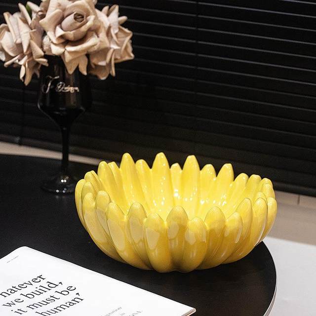 Creative, high-value, personalized ceramic storage fruit plate living room coffee table desktop simple household coffee table decoration ornament