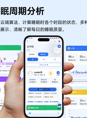 FAIRYGO腾讯混元AI睡眠监测仪心率呼吸打鼾老年人无感健康监测