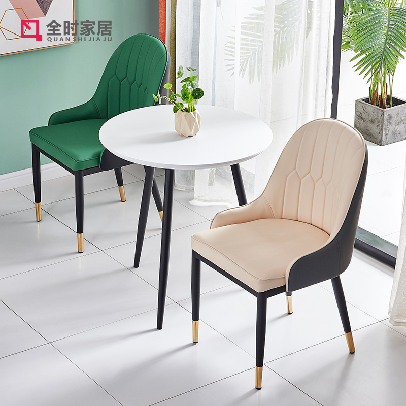 伊姆斯休闲圆桌简约接待洽谈桌椅组合奶茶店小方桌子长方形会客桌 - 图2