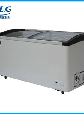 浙江SD-588Y冰柜商用卧式弧面展示柜玻璃门冷藏冷冻雪糕柜