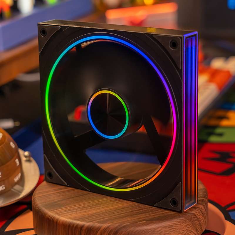 丛林豹星环 ARGB机箱风扇14CM散热风扇神光同步5V3针灵动环形灯带 - 图0