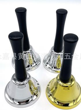 金色真空镀手摇铃铛环保幼儿摇铃餐厅摇铃儿童上课铃铛跨境热卖