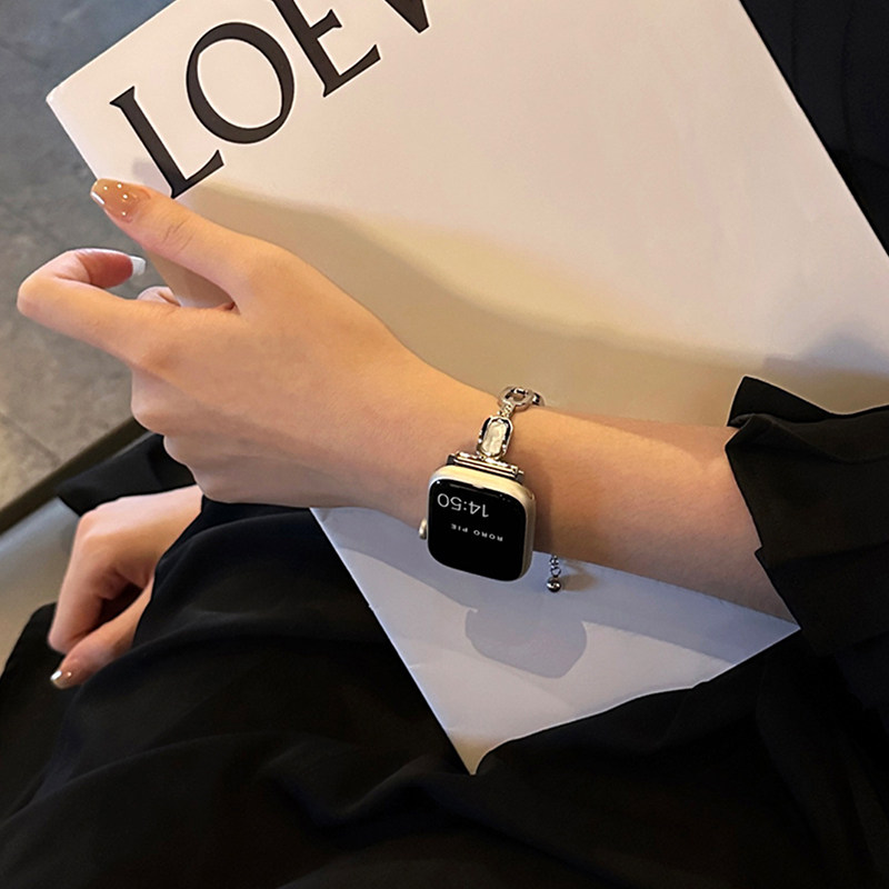 Giiyk适用苹果手表表带S10/S9女款大理石高级感手链带applewatchSE小众金属腕带苹果配件,淘宝优惠券,粉丝福利购,淘宝优惠卷