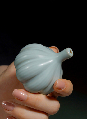 汝窑胜蒜在握桌面摆件高级感