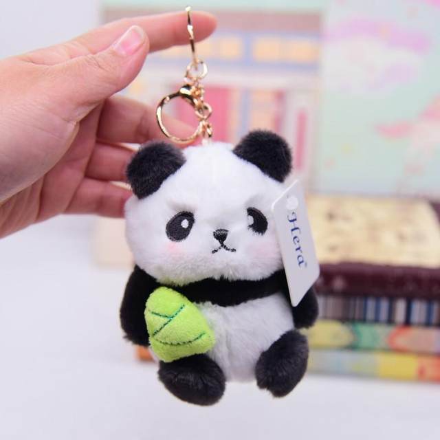 Super cute cartoon panda cute pendant doll key