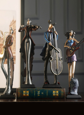 演奏乐器摆件复古简约家居装饰品办公室电视柜房间创意音乐礼物