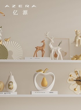 奶油风装饰摆件展示柜样板房客厅电视柜酒柜餐边柜高级感乔迁新居