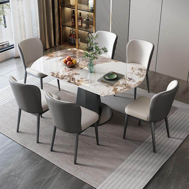 馨佰利岩板餐桌椅组合轻奢现代简约家用小户型伸缩旋转电磁炉饭桌,淘宝优惠券,粉丝福利购,淘宝优惠卷