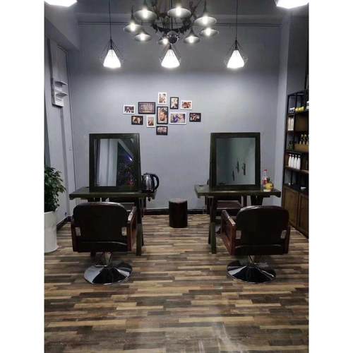 实木理发店镜台发廊专用美发烫染桌化妆店镜台复古理发店双面镜台 - 图3