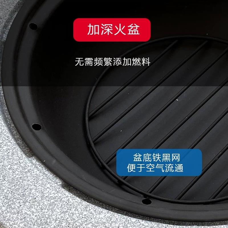 户炉外烧烤炉室内桌子庭茶院烤炉暖炭火LMD-909茶盆家用围炉煮烤 - 图2