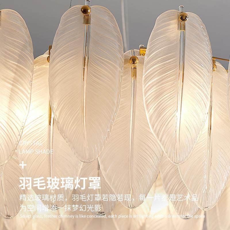 法轻奢客厅吊灯现代简约大厅毛璃式玻63549主卧室餐厅网红主灯羽,淘宝优惠券,粉丝福利购,淘宝优惠卷