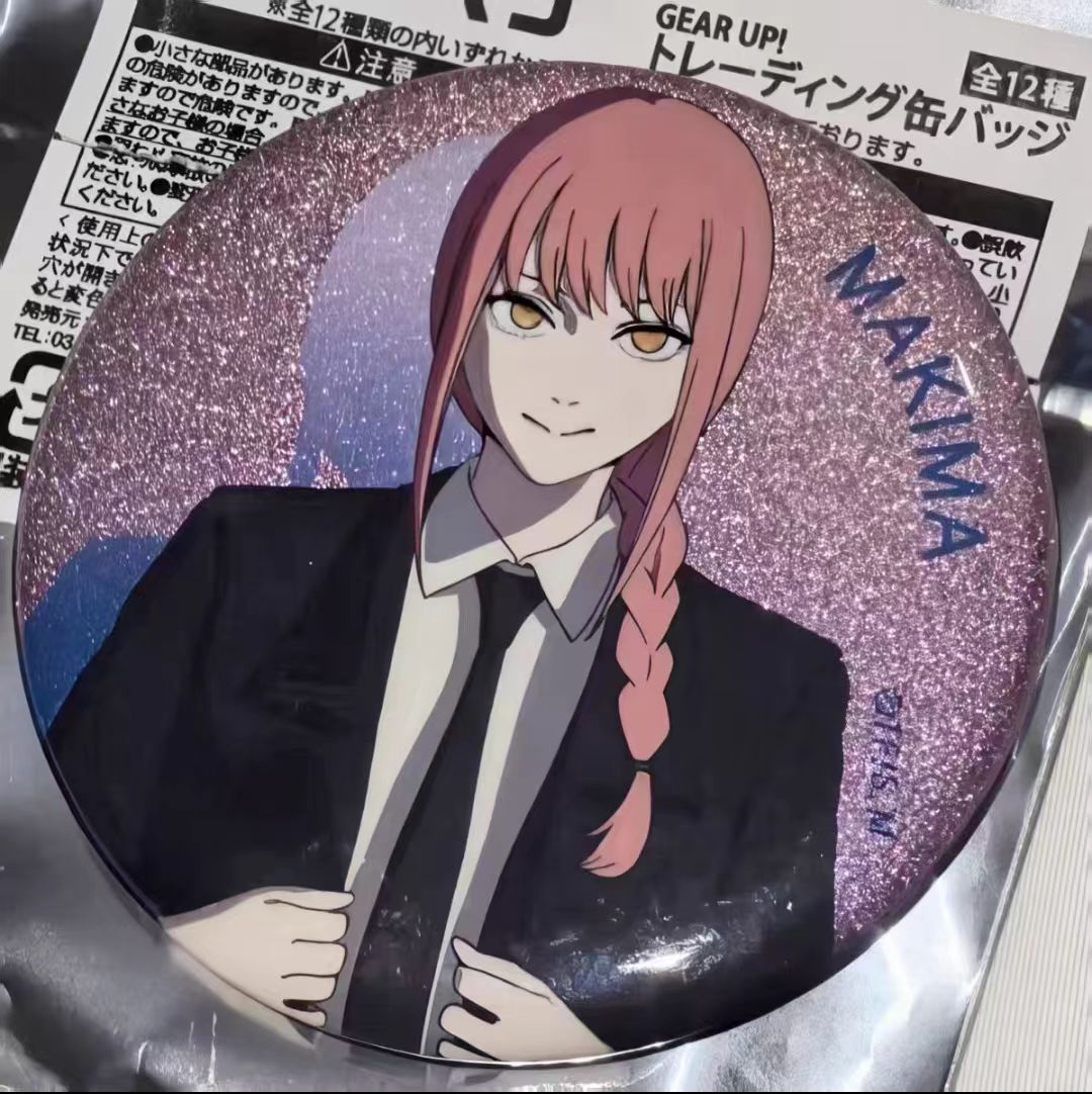 日版谷子 电锯人 JS10周年原画艺术卡玛奇玛蕾塞吧唧徽章色纸摆件 - 图3