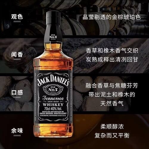 Jack Daniel's杰克丹尼威士忌黑标田纳西州进口洋酒可乐桶700ml - 图1