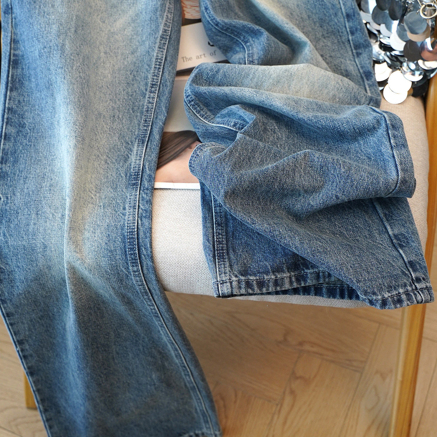 复古低腰喇叭牛仔裤水洗做旧弹力休闲裤女宽松显瘦百搭微喇长裤子,淘宝优惠券,粉丝福利购,淘宝优惠卷