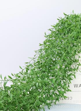 仿真垂柳绿植壁挂5叉过江龙藤条植物假花水草墙面装饰柳叶藤摆件