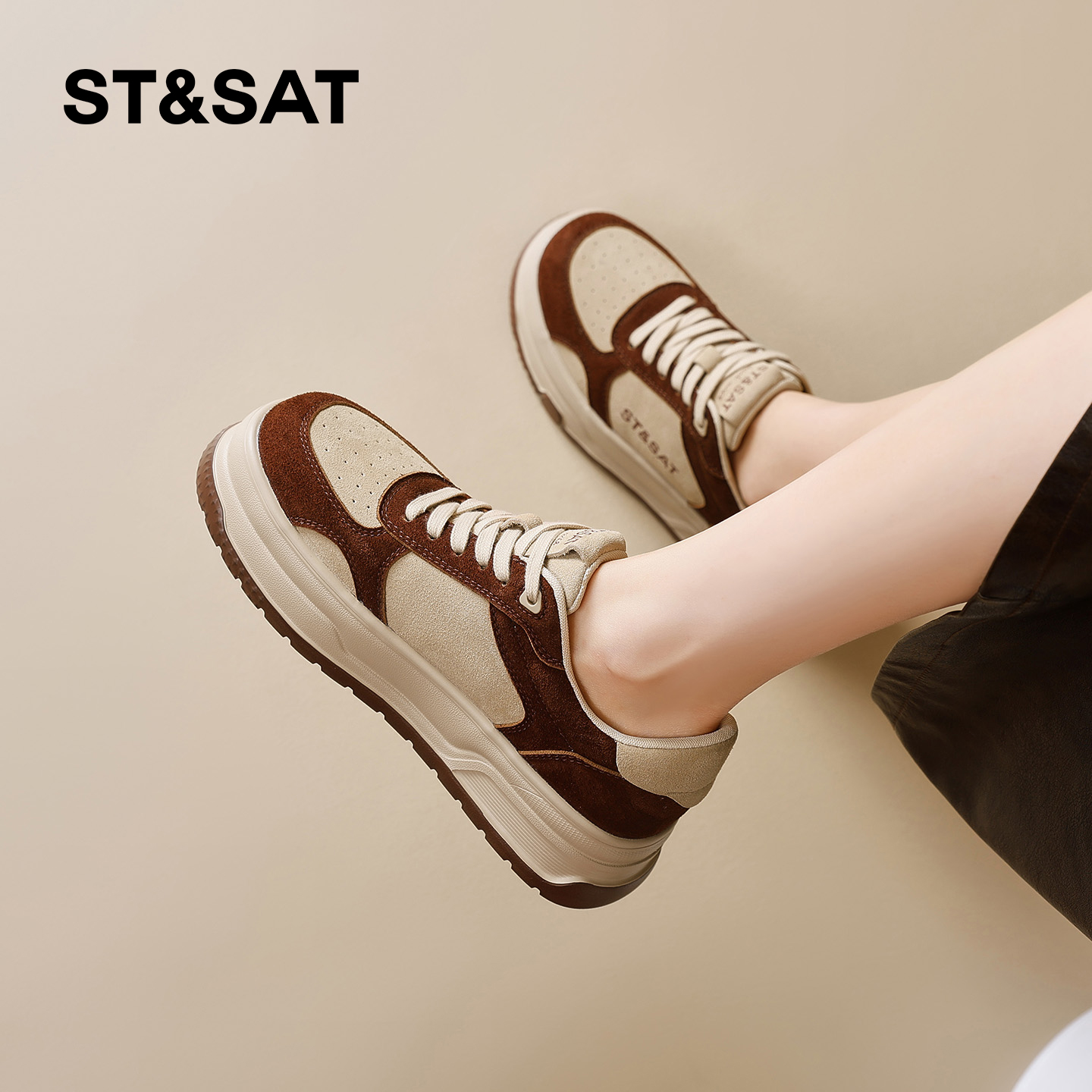 星期六小白鞋女秋2025秋季新款女鞋女款爆款鞋子厚底增高超火板鞋 - 图2