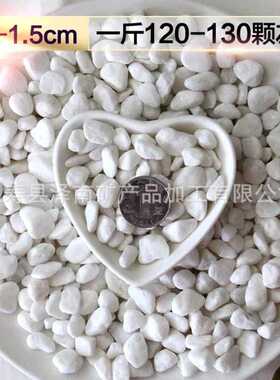 厂家 园艺鱼缸造景用 白石子 多肉铺面雪花白鹅卵石量大价优