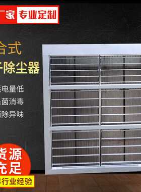 组合式电子除尘器静电空气杀菌净化装置机组板式除尘净化器超净