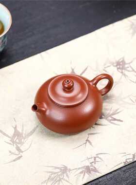 小品寒江紫砂壶宜兴原矿小煤窑朱泥手工家用泡茶壶密文一件代发