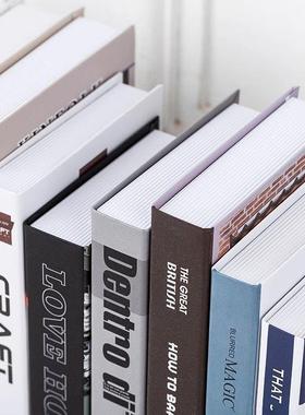 英语假书斯堪的纳维亚美国风格高端书桌书柜照片道具创意装饰饰品