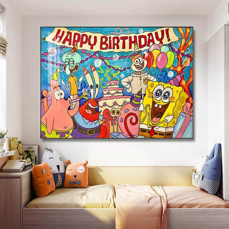 海绵宝宝钻石画客厅小件2025新的全钻石卡通十字绣休闲现代5D,淘宝优惠券,粉丝福利购,淘宝优惠卷