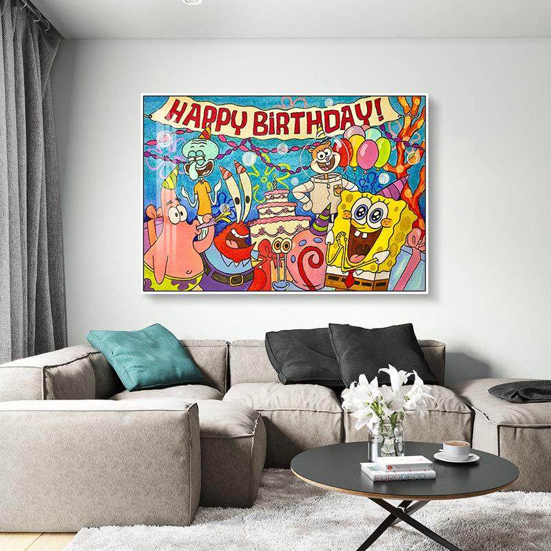 海绵宝宝钻石画客厅小件2025新的全钻石卡通十字绣休闲现代5D,淘宝优惠券,粉丝福利购,淘宝优惠卷