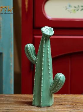 北欧风多肉植物仙人掌仙人球盆栽客厅办公室落地大摆件家居装饰品