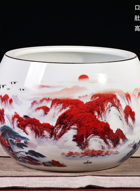 陶瓷装饰花瓶办公室盘子客厅家居工艺品中式电视柜玄关酒柜摆件