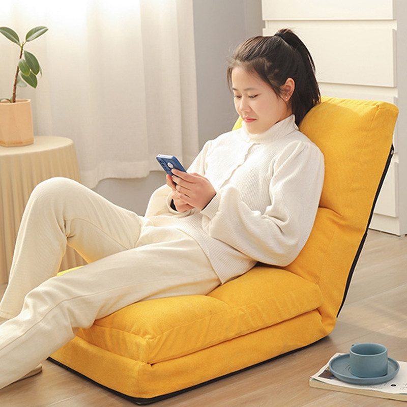 Bay window seat cushion integrated lazy floor lounge chair cushion foldable single backrest sofa floor large futon