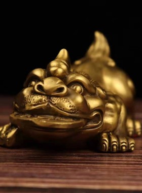 纯铜金钱独角貔貅百财飞天貔貅元宝貔貅客厅玄关家居装饰工艺摆件