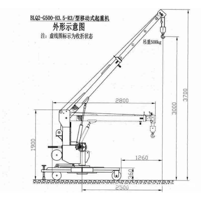 机械加工移动单臂吊移动液压小吊机折叠式小型吊机,淘宝优惠券,粉丝福利购,淘宝优惠卷