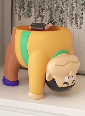 卡通创意客厅桌面玄关入户钥匙收纳托盘装饰乔迁新居搬家礼物摆件