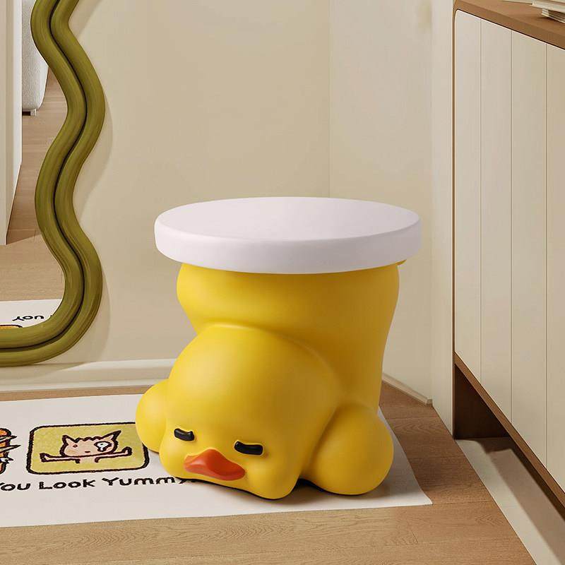 可爱小黄鸭入户玄关客厅落地小茶几摆件儿童换鞋凳乔迁新居礼品,淘宝优惠券,粉丝福利购,淘宝优惠卷
