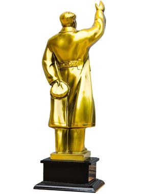 铜像，镀铜全身装饰品，客厅乔迁礼物，爷爷招手，伟人头像摆