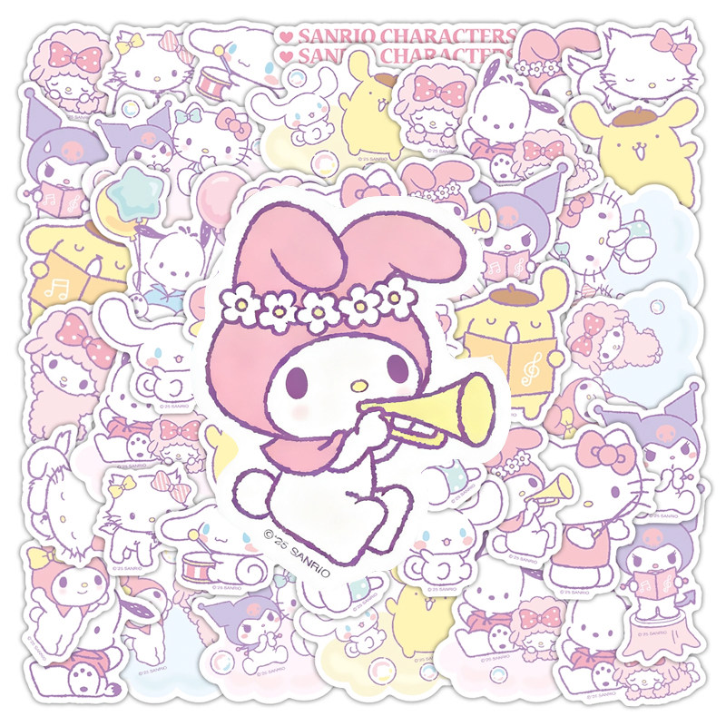 【官方正版授权】三丽鸥贴纸hellokitty凯蒂猫美乐蒂库洛米玉桂狗ipad手机行李箱笔记本水杯粘贴装饰防水贴画,淘宝优惠券,粉丝福利购,淘宝优惠卷