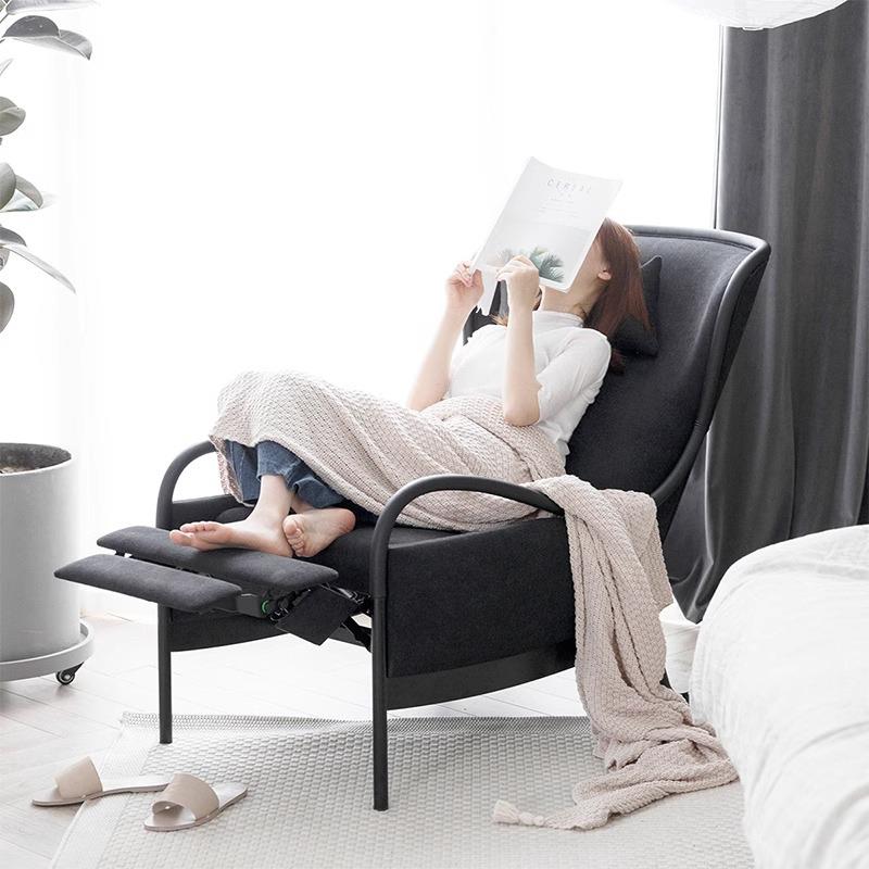 现代简约布艺客厅阳台卧室单人沙发椅多功能躺椅高品质懒人老虎椅 - 图2