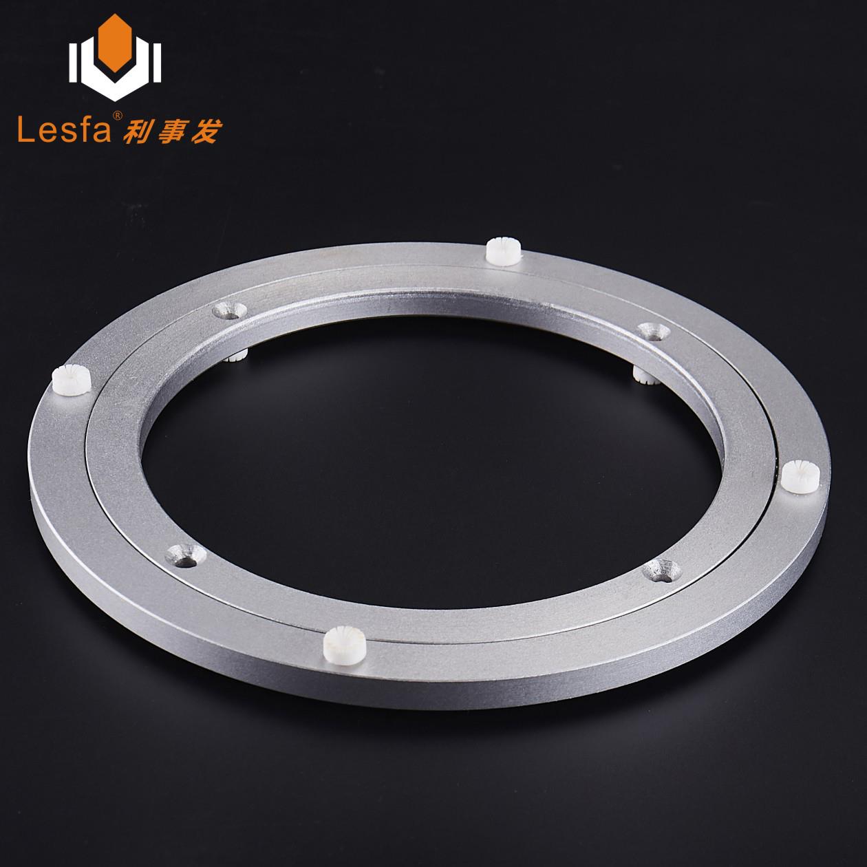 16寸400mm玻璃转盘底座餐桌转盘轴承转盘铝合金圆桌转盘万向转盘 - 图1