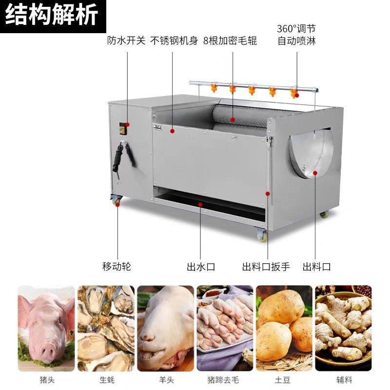 电动猪头猪蹄清洗机牛羊头耳朵去黑清洗机洗羊蹄猪脚生蚝机器,淘宝优惠券,粉丝福利购,淘宝优惠卷