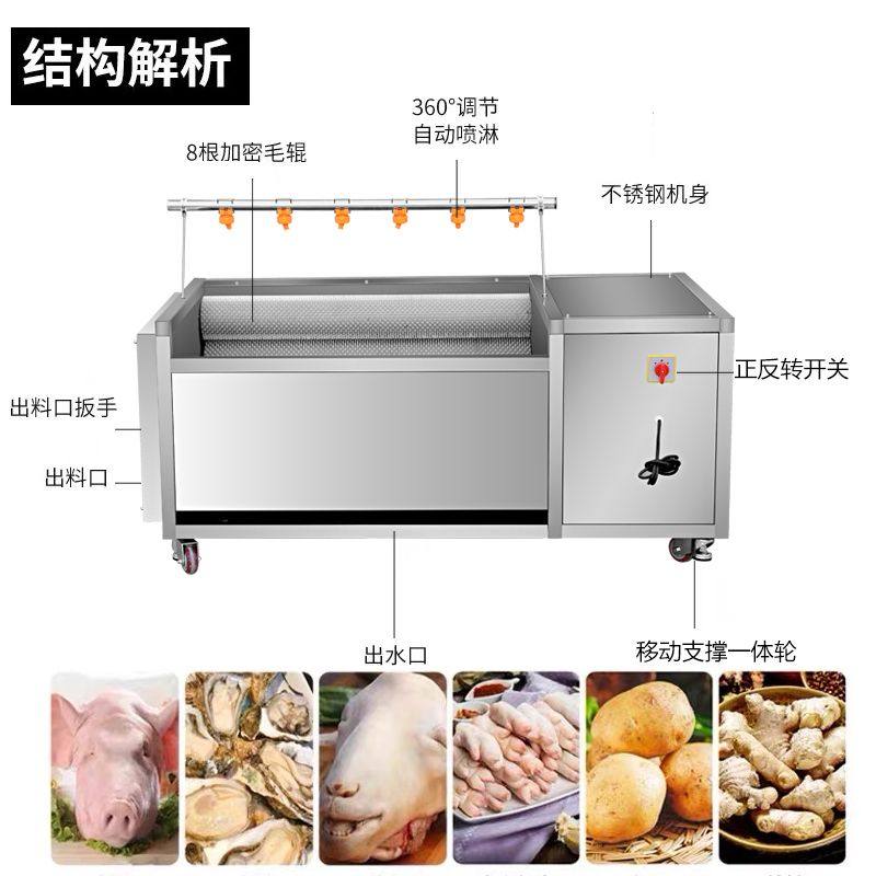 电动猪头猪蹄清洗机牛羊头耳朵去黑清洗机洗羊蹄猪脚生蚝机器,淘宝优惠券,粉丝福利购,淘宝优惠卷