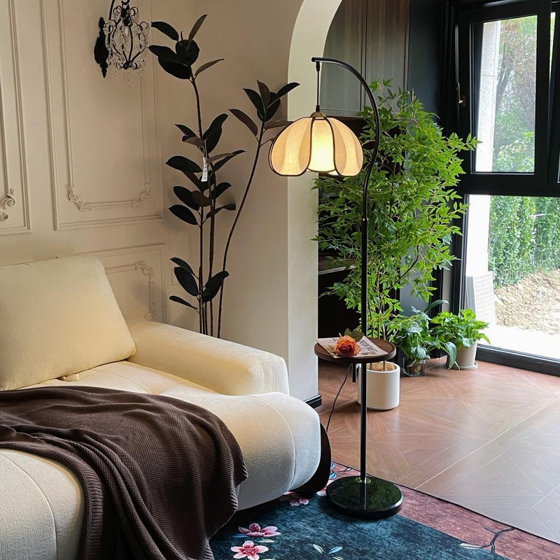 复古风茶几落地灯客厅卧室沙发旁边几中古风置物架床头柜台灯一体,淘宝优惠券,粉丝福利购,淘宝优惠卷