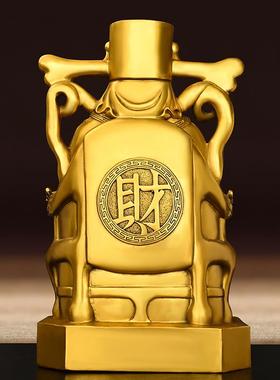 纯铜财神爷铜像摆件文财神爷范蠡比干家居供奉店铺开业乔迁装饰品