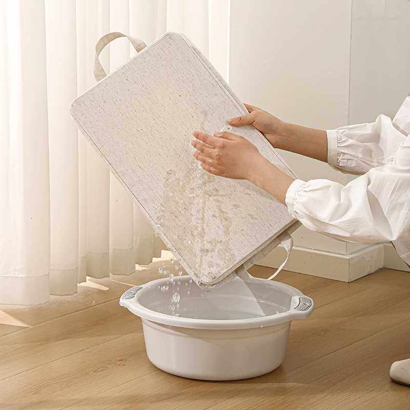 安琴天山棉麻收纳盒布艺PP板水洗可折叠抽屉式卧室衣柜衣物收纳箱,淘宝优惠券,粉丝福利购,淘宝优惠卷