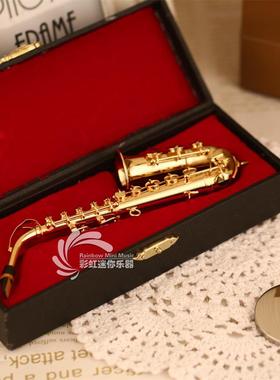 镀金萨克斯模型管西洋乐摆件胸针送男女朋友生日圣诞节创意礼物