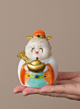 创意国潮财神摆件高级感小众办公室工位桌面工艺品装饰品生日礼物
