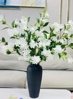 新客厅家居装饰品摆件轻奢高档仿真花假花雪兰花婚礼批发仿真蓝