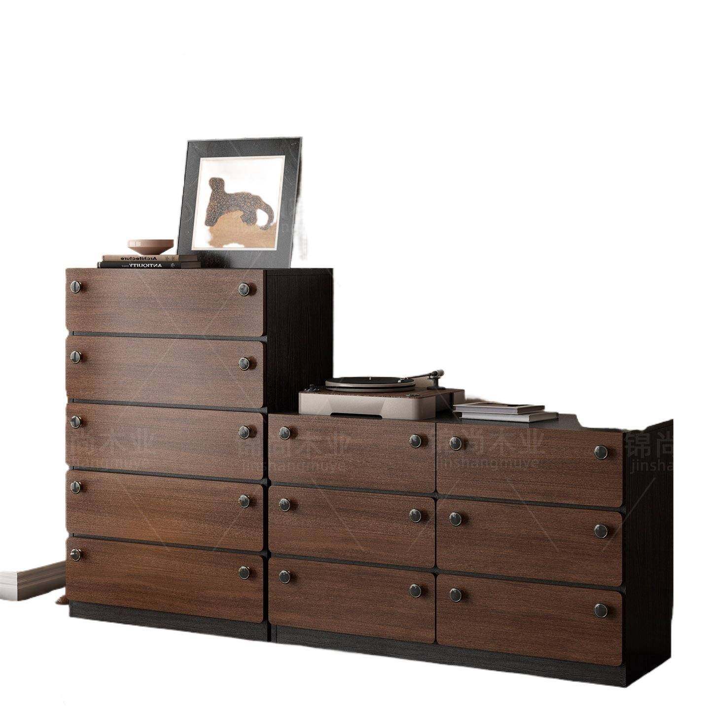 木斗柜胡桃色卧室靠储物柜客厅抽985屉柜大墙容实量复斗古床尾六,淘宝优惠券,粉丝福利购,淘宝优惠卷