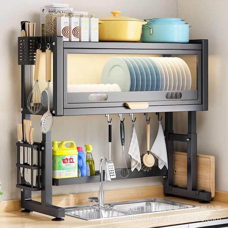 轻风水槽置物架厨房水碗柜收pp006防尘碗奢盘柜碗碟可池伸缩纳沥,淘宝优惠券,粉丝福利购,淘宝优惠卷
